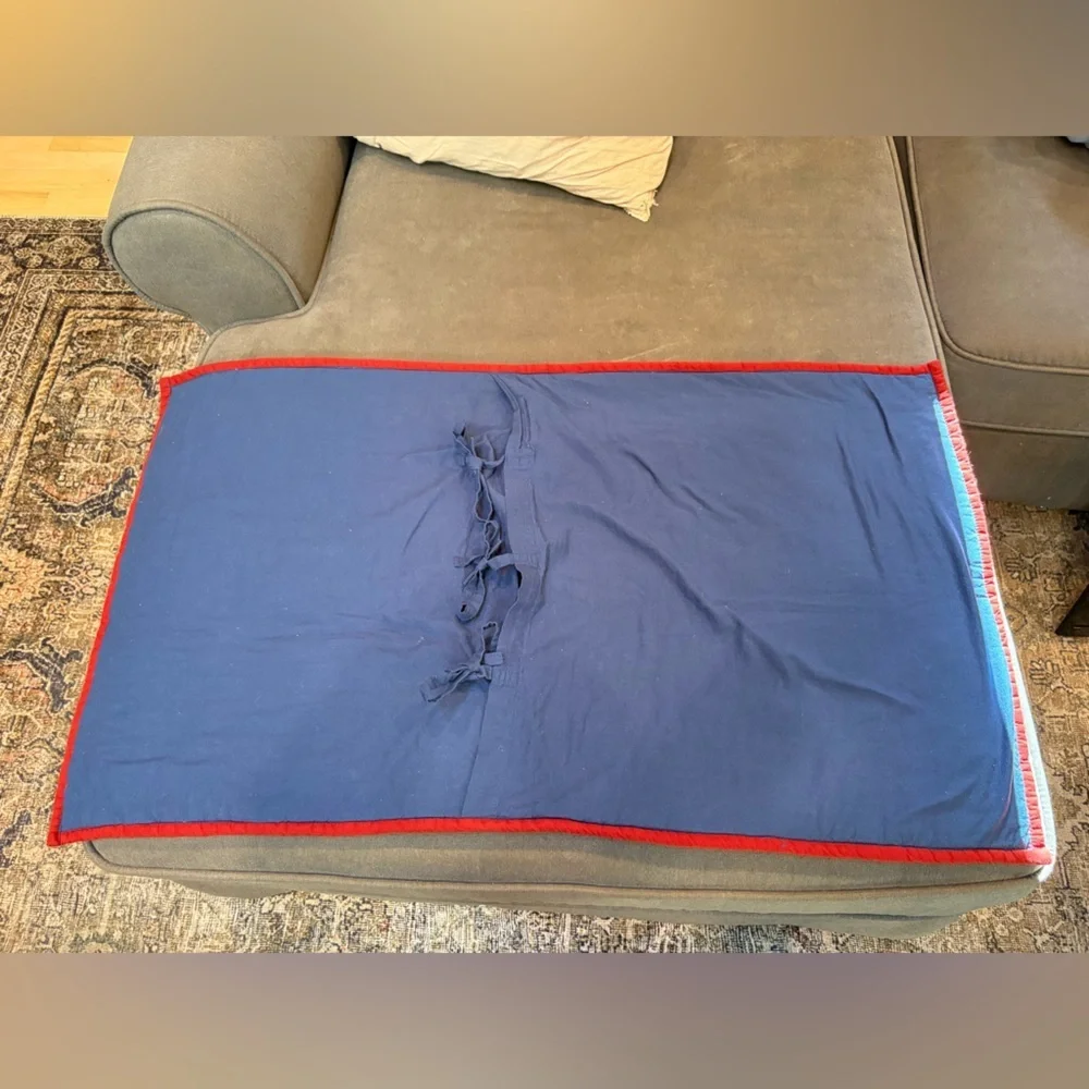 The Company Store Quilted Blue & Red Sham Covers Square & Rectangle